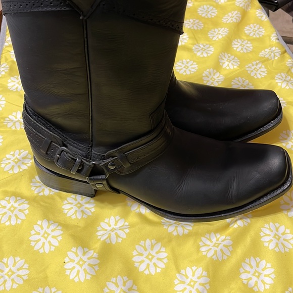Old Corral Mens Black Harness Square Toed Boots Size 11.5 - Picture 14 of 15